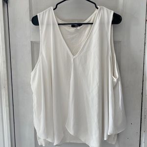 ING white two layer blousy tank 3x
